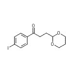 structure of CAS# 898785-52-9, 3-(1,3-Dioxan-2-yl)-1-(4-iodophenyl)-1-propanone;3-(1,3-Dioxan-2-yl)-4'-iodopropiophenone