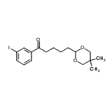 structure of CAS# 898785-62-1, 5-(5,5-Dimethyl-1,3-dioxan-2-yl)-1-(3-iodophenyl)-1-pentanone;5-(5,5-dimethyl-1,3-dioxan-2-yl)-3'-iodovalerophenone
