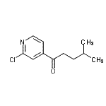 structure of CAS# 898785-67-6, 1-(2-Chloro-4-pyridinyl)-4-methyl-1-pentanone;3-Chloro-4-pyridyl 3-methylbutyl ketone