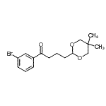 structure of CAS# 898785-72-3, 1-(3-Bromophenyl)-4-(5,5-dimethyl-1,3-dioxan-2-yl)-1-butanone;3'-bromo-4-(5,5-dimethyl-1,3-dioxan-2-yl)butyrophenone