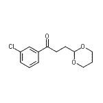 structure of CAS# 898785-84-7, 1-(3-Chlorophenyl)-3-(1,3-dioxan-2-yl)-1-propanone;3'-Chloro-3-(1,3-dioxan-2-yl)propiophenone;MFCD02261795