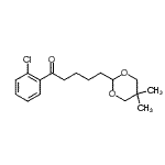 structure of CAS# 898785-92-7, 1-(2-Chlorophenyl)-5-(5,5-dimethyl-1,3-dioxan-2-yl)-1-pentanone;2'-chloro-5-(5,5-dimethyl-1,3-dioxan-2-yl)valerophenone