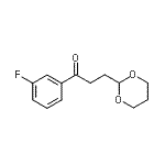 结构式 CAS# 898786-00-0, 3-(1,3-二恶烷-2-基)-1-(3-氟苯基)-1-丙酮