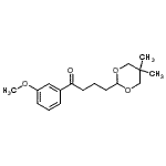 structure of CAS# 898786-42-0, 4-(5,5-Dimethyl-1,3-dioxan-2-yl)-1-(3-methoxyphenyl)-1-butanone;4-(5,5-dimethyl-1,3-dioxan-2-yl)-3'-methoxybutyrophenone