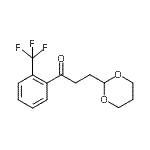 结构式 CAS# 898786-55-5, 3-(1,3-二恶烷-2-基)-1-[2-(三氟甲基)苯基]-1-丙酮