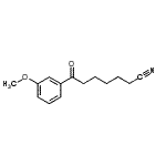 structure of CAS# 898786-62-4, 7-(3-Methoxyphenyl)-7-oxoheptanenitrile;7-(3-methoxyphenyl)-7-oxoheptanenitrile