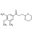 结构式 CAS# 898786-73-7, 3-(1,3-二恶烷-2-基)-1-(4-甲氧基-3,5-二甲基苯基)-1-丙酮