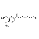 结构式 CAS# 898786-81-7, 7-氯-1-(3,4-二甲氧基苯基)-1-庚酮