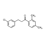 structure of CAS# 898787-04-7, 3-(3-Chlorophenyl)-1-(2,4-dimethylphenyl)-1-propanone;3-(3-chlorophenyl)-2',4'-dimethylpropiophenone