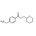 structure of CAS# 898787-08-1, 3-(1,3-Dioxan-2-yl)-1-(4-ethylphenyl)-1-propanone;3-(1,3-Dioxan-2-yl)-4'-ethylpropiophenone