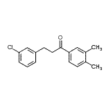 structure of CAS# 898787-12-7, 3-(3-Chlorophenyl)-1-(3,4-dimethylphenyl)-1-propanone;3-(3-chlorophenyl)-3',4'-dimethylpropiophenone