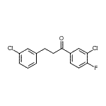 结构式 CAS# 898787-20-7, 1-(3-氯-4-氟苯基)-3-(3-氯苯基)-1-丙酮