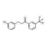 structure of CAS# 898787-28-5, 3-(3-Chlorophenyl)-1-[3-(trifluoromethyl)phenyl]-1-propanone;3-(3-chlorophenyl)-3'-trifluoromethylpropiophenone