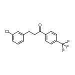 structure of CAS# 898787-30-9, 3-(3-Chlorophenyl)-1-[4-(trifluoromethyl)phenyl]-1-propanone;3-(3-chlorophenyl)-4'-trifluoromethylpropiophenone