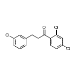 结构式 CAS# 898787-36-5, 3-(3-氯苯基)-1-(2,4-二氯苯基)-1-丙酮