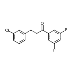 结构式 CAS# 898787-46-7, 3-(3-氯苯基)-1-(3,5-二氟苯基)-1-丙酮