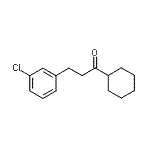 结构式 CAS# 898787-56-9, 3-(3-氯苯基)-1-环己基-1-丙酮