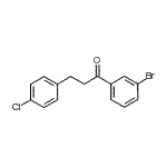 结构式 CAS# 898787-85-4, 1-(3-溴苯基)-3-(4-氯苯基)-1-丙酮