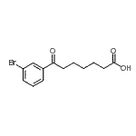 structure of CAS# 898787-89-8, 7-(3-Bromophenyl)-7-oxoheptanoic acid;7-(3-bromophenyl)-7-oxoheptanoic acid