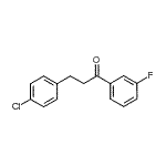 structure of CAS# 898787-91-2, 3-(4-Chlorophenyl)-1-(3-fluorophenyl)-1-propanone;3-(4-chlorophenyl)-3'-fluoropropiophenone