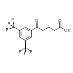 structure of CAS# 898788-07-3, 5-[3,5-Bis(trifluoromethyl)phenyl]-5-oxopentanoic acid;5-(3,5-Ditrifluoromethylphenyl)-5-oxovaleric acid