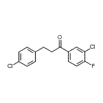结构式 CAS# 898788-18-6, 1-(3-氯-4-氟苯基)-3-(4-氯苯基)-1-丙酮