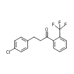 structure of CAS# 898788-25-5, 3-(4-Chlorophenyl)-1-[2-(trifluoromethyl)phenyl]-1-propanone;3-(4-chlorophenyl)-2'-trifluoromethylpropiophenone