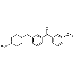 structure of CAS# 898788-32-4, (3-Methylphenyl){3-[(4-methyl-1-piperazinyl)methyl]phenyl}methanone;3-methyl-3'-(4-methylpiperazinomethyl) benzophenone