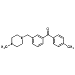 structure of CAS# 898788-34-6, (4-Methylphenyl){3-[(4-methyl-1-piperazinyl)methyl]phenyl}methanone;4'-methyl-3-(4-methylpiperazinomethyl) benzophenone