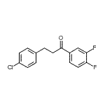 结构式 CAS# 898788-47-1, 3-(4-氯苯基)-1-(3,4-二氟苯基)-1-丙酮