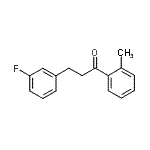 structure of CAS# 898788-65-3, 3-(3-Fluorophenyl)-1-(2-methylphenyl)-1-propanone;3-(3-fluorophenyl)-2'-methylpropiophenone