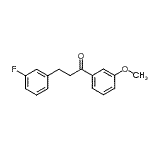结构式 CAS# 898788-73-3, 3-(3-氟苯基)-1-(3-甲氧基苯基)-1-丙酮