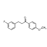 结构式 CAS# 898788-76-6, 3-(3-氟苯基)-1-(4-甲氧基苯基)-1-丙酮