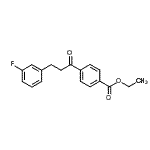 结构式 CAS# 898788-94-8, 乙基4-[3-(3-氟苯基)丙酰]苯甲酸酯