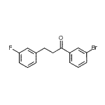 structure of CAS# 898789-02-1, 1-(3-Bromophenyl)-3-(3-fluorophenyl)-1-propanone;3'-bromo-3-(3-fluorophenyl)propiophenone