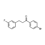 结构式 CAS# 898789-05-4, 1-(4-溴苯基)-3-(3-氟苯基)-1-丙酮