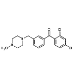 structure of CAS# 898789-23-6, (2,4-Dichlorophenyl){3-[(4-methyl-1-piperazinyl)methyl]phenyl}methanone;2,4-dichloro-3'-(4-methylpiperazinomethyl) benzophenone