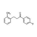 structure of CAS# 898789-48-5, 1-(4-Fluorophenyl)-3-(2-methylphenyl)-1-propanone;4'-fluoro-3-(2-methylphenyl)propiophenone