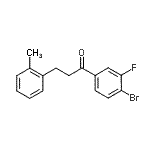结构式 CAS# 898789-62-3, 1-(4-溴-3-氟苯基)-3-(2-甲基苯基)-1-丙酮