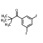 结构式 CAS# 898789-77-0, 1-(3,5-二氟苯基)-2,2-二甲基-1-丙酮