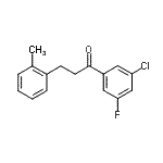 结构式 CAS# 898789-88-3, 1-(3-氯-5-氟苯基)-3-(2-甲基苯基)-1-丙酮
