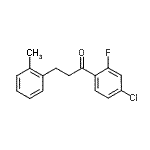 结构式 CAS# 898789-91-8, 1-(4-氯-2-氟苯基)-3-(2-甲基苯基)-1-丙酮