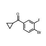 结构式 CAS# 898790-03-9, (4-溴-3-氟苯基)(环丙基)甲酮