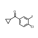 structure of CAS# 898790-06-2, (4-Chloro-3-fluorophenyl)(cyclopropyl)methanone;4-Chloro-3-fluorophenyl cyclopropyl ketone