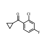 structure of CAS# 898790-18-6, (2-Chloro-4-fluorophenyl)(cyclopropyl)methanone;2-Chloro-4-fluorophenyl cyclopropyl ketone;MFCD03841233