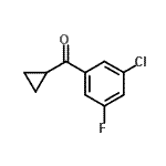 structure of CAS# 898790-21-1, (3-Chloro-5-fluorophenyl)(cyclopropyl)methanone;3-Chloro-5-fluorophenyl cyclopropyl ketone