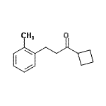 structure of CAS# 898790-25-5, 1-Cyclobutyl-3-(2-methylphenyl)-1-propanone;cyclobutyl 2-(2-methylphenyl)ethyl ketone