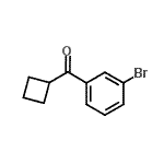 structure of CAS# 898790-58-4, (3-Bromophenyl)(cyclobutyl)methanone;(3-Bromophenyl)(cyclobutyl)methanone;3-bromophenyl cyclobutyl ketone