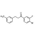 structure of CAS# 898790-87-9, 1-(4-Bromo-3-fluorophenyl)-3-(3-methylphenyl)-1-propanone;4'-bromo-3'-fluoro-3-(3-methylphenyl)propiophenone