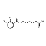 structure of CAS# 898791-19-0, 8-(2,3-Dichlorophenyl)-8-oxooctanoic acid;8-(2,3-dichlorophenyl)-8-oxooctanoic acid
